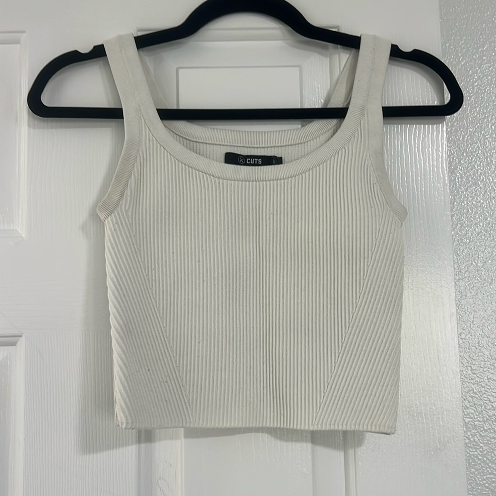 CUTS size S ribbed crop tank